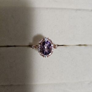 Amethyst 925 Silver Adjustable Ring